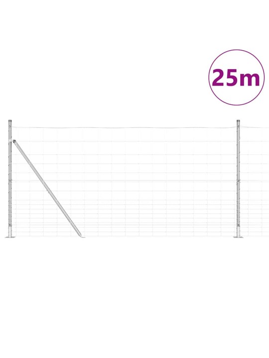 Lauku žogs sudraba 25 x 1.2 m cinkots tērauds