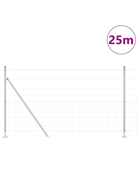 Lauku žogs sudraba 25 x 1.4 m cinkots tērauds