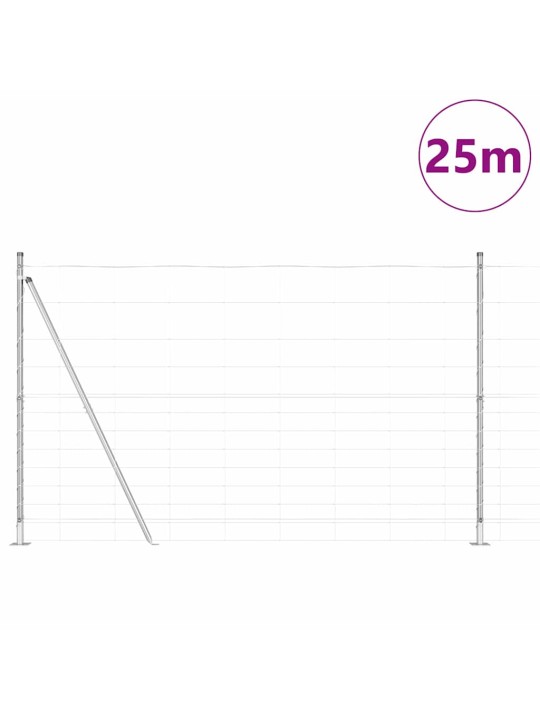 Lauku žogs sudraba 25 x 1.5 m cinkots tērauds