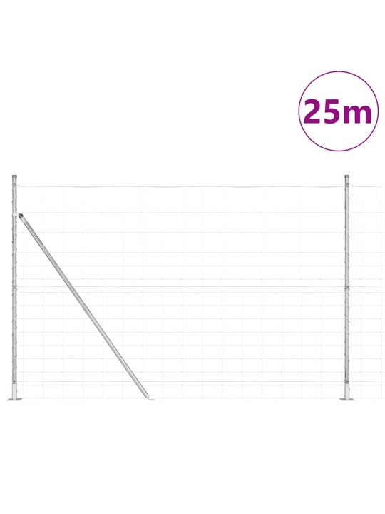 Lauku žogs sudraba 25 x 1.6 m cinkots tērauds