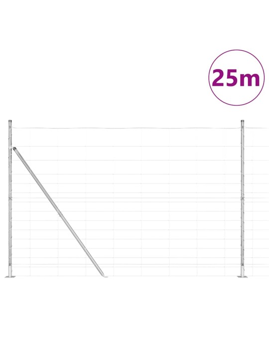 Lauku žogs sudraba 25 x 1.6 m cinkots tērauds