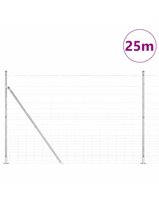 Lauku žogs sudraba 25 x 1.6 m cinkots tērauds