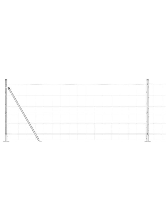 Lauku žogs sudraba 50 x 1 m cinkots tērauds