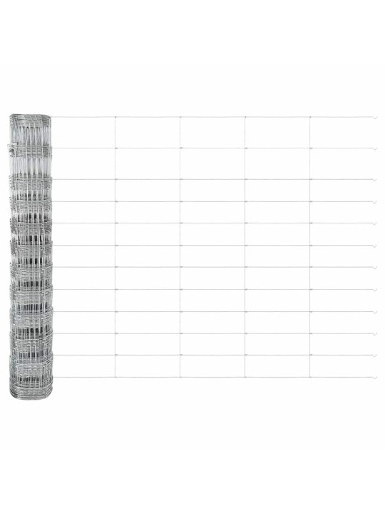 Lauku žogs sudraba 50 x 1.2 m cinkots tērauds