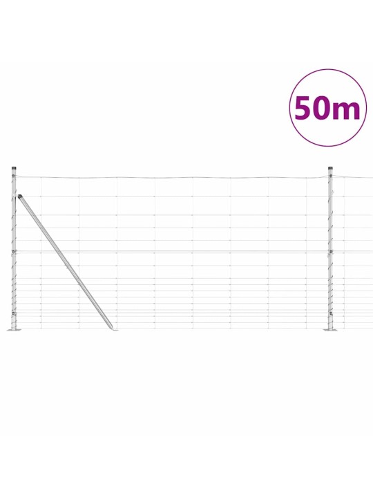 Lauku žogs sudraba 50 x 1.2 m cinkots tērauds