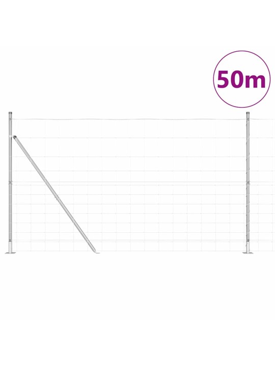 Lauku žogs sudraba 50 x 1.4 m cinkots tērauds