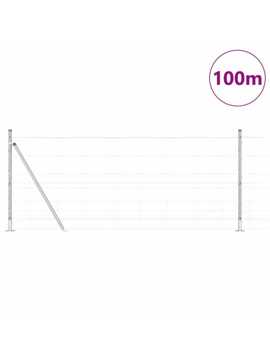 Lauku žogs sudraba 100 x 1 m cinkots tērauds