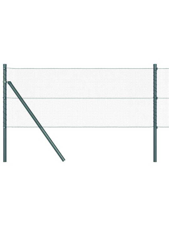 Žogs ar stabiem. zaļa 0.6 x 10 m pvc pārklāts tērauds