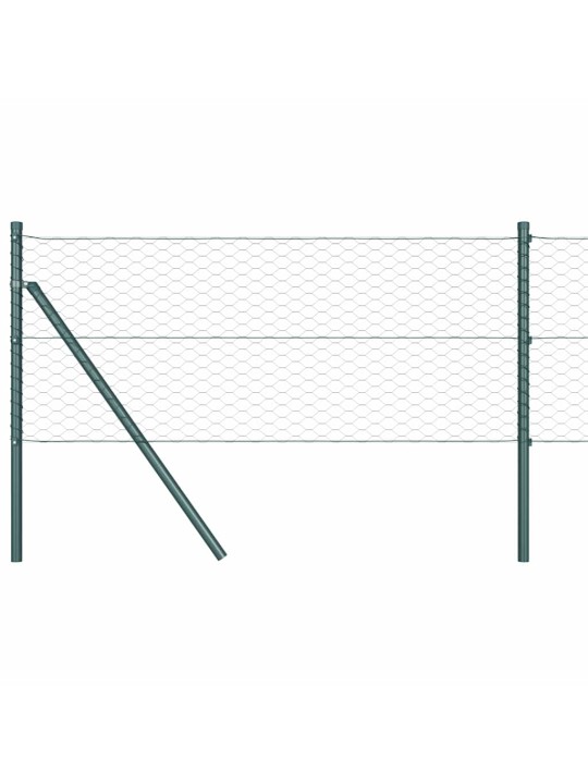 Žogs ar stabiem. zaļa 0.6 x 10 m pvc pārklāts tērauds