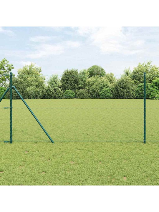 Žogs ar stabiem. zaļa 1.2 x 10 m pvc pārklāts tērauds