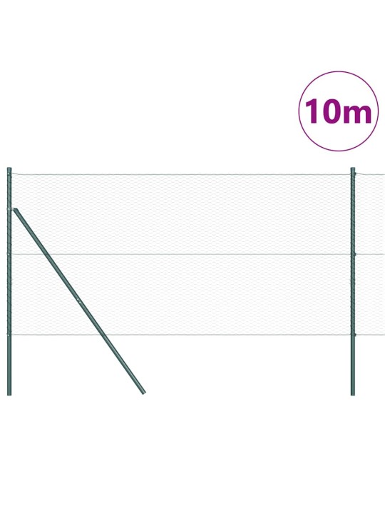 Žogs ar stabiem. zaļa 1.4 x 10 m pvc pārklāts tērauds