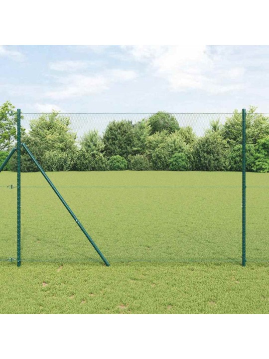 Žogs ar stabiem. zaļa 1.6 x 10 m pvc pārklāts tērauds