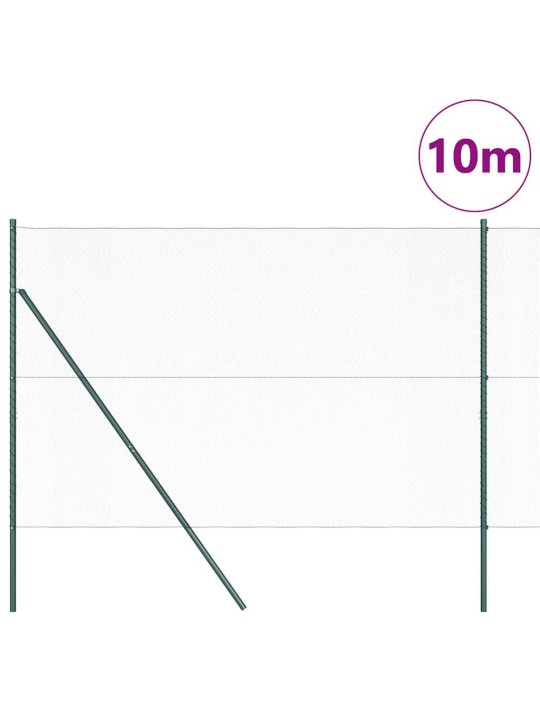 Žogs ar stabiem. zaļa 1.6 x 10 m pvc pārklāts tērauds