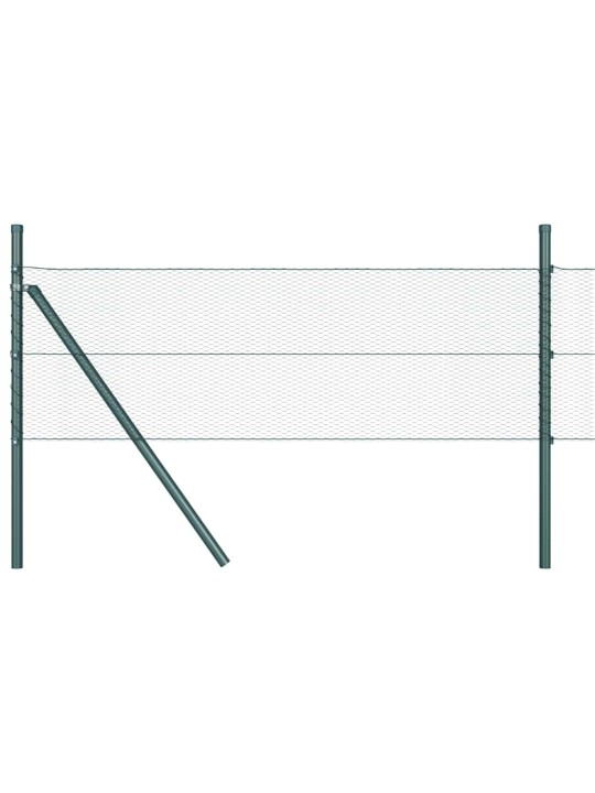 Žogs ar stabiem. zaļa 0.8 x 25 m pvc pārklāts tērauds
