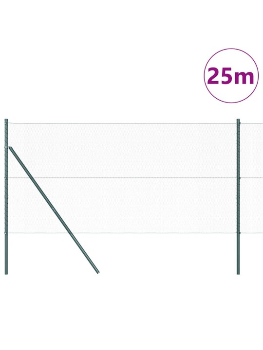 Žogs ar stabiem. zaļa 1.4 x 25 m pvc pārklāts tērauds
