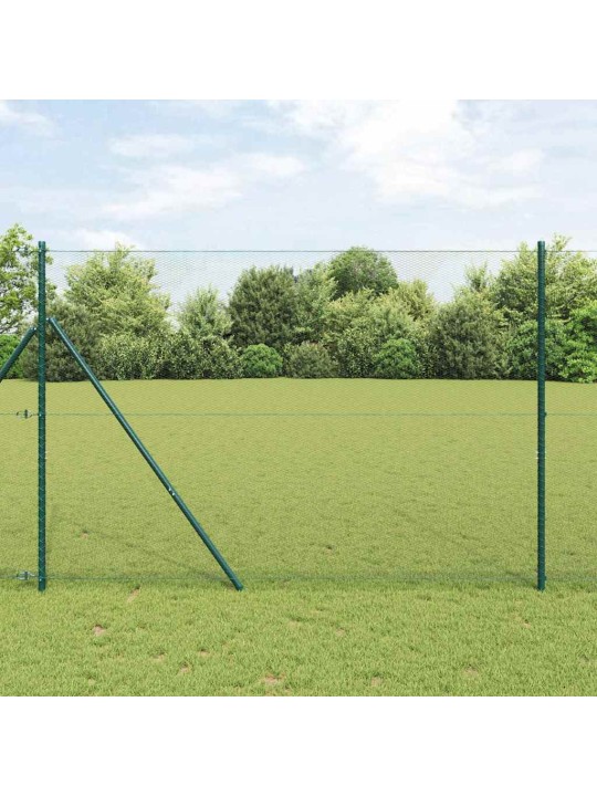 Žogs ar stabiem. zaļa 1.5 x 25 m pvc pārklāts tērauds