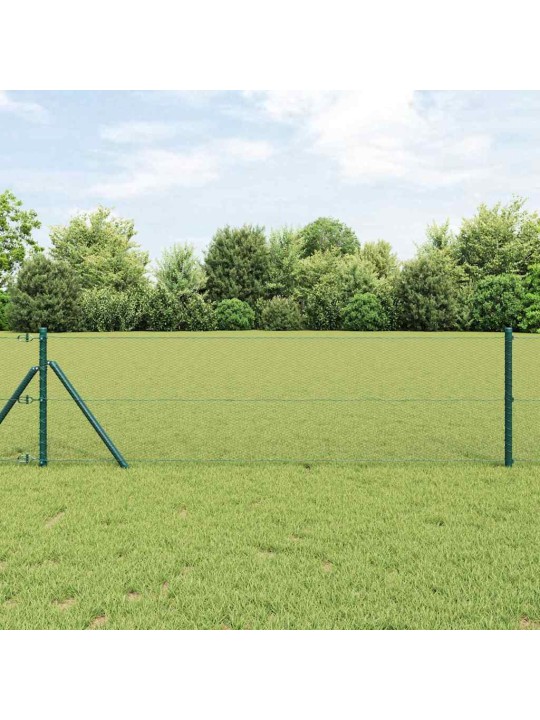Žogs ar stabiem. zaļa 0.8 x 50 m pvc pārklāts tērauds
