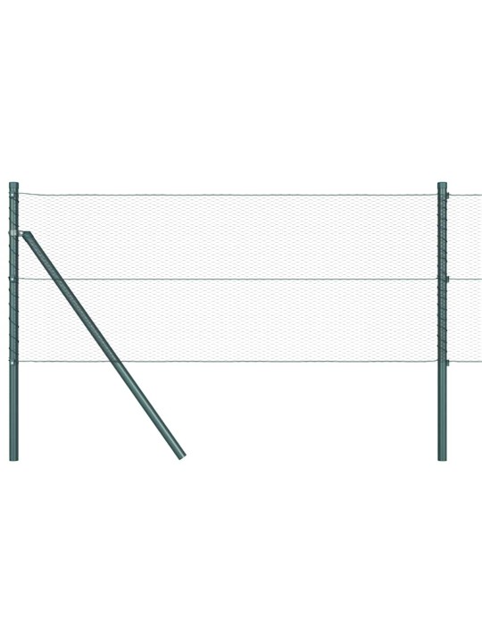Žogs ar stabiem. zaļa 0.8 x 50 m pvc pārklāts tērauds