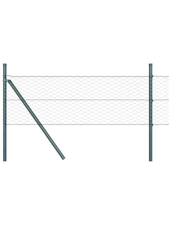 Žogs ar stabiem. zaļa 0.8 x 50 m pvc pārklāts tērauds
