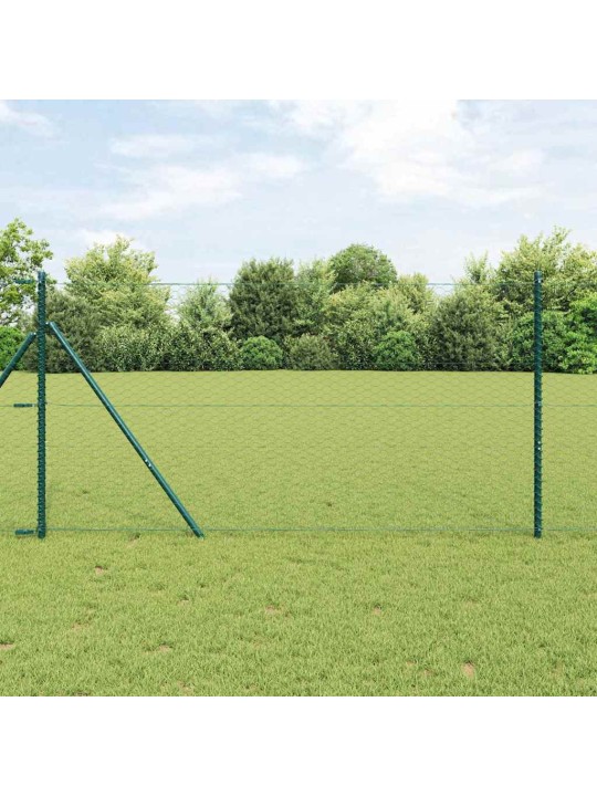 Žogs ar stabiem. zaļa 1.4 x 50 m pvc pārklāts tērauds