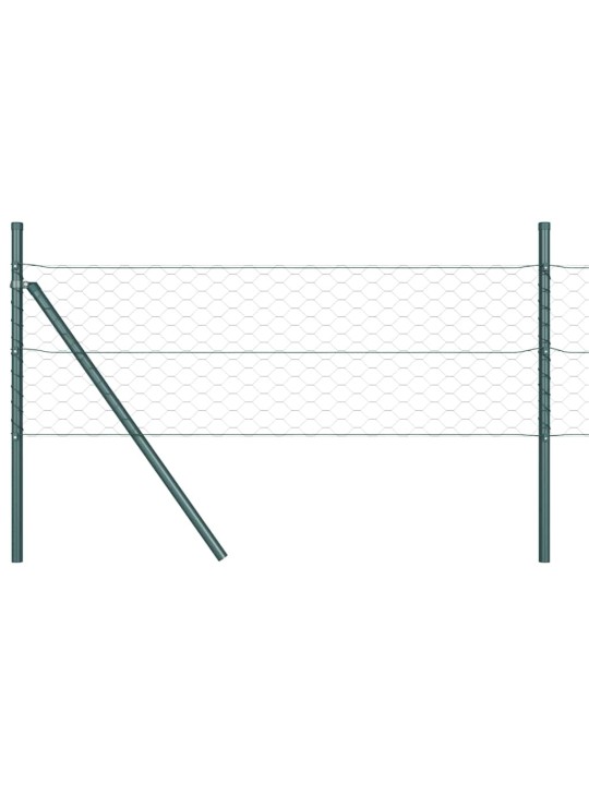Žogs ar stabiem. zaļa 1.4 x 50 m pvc pārklāts tērauds