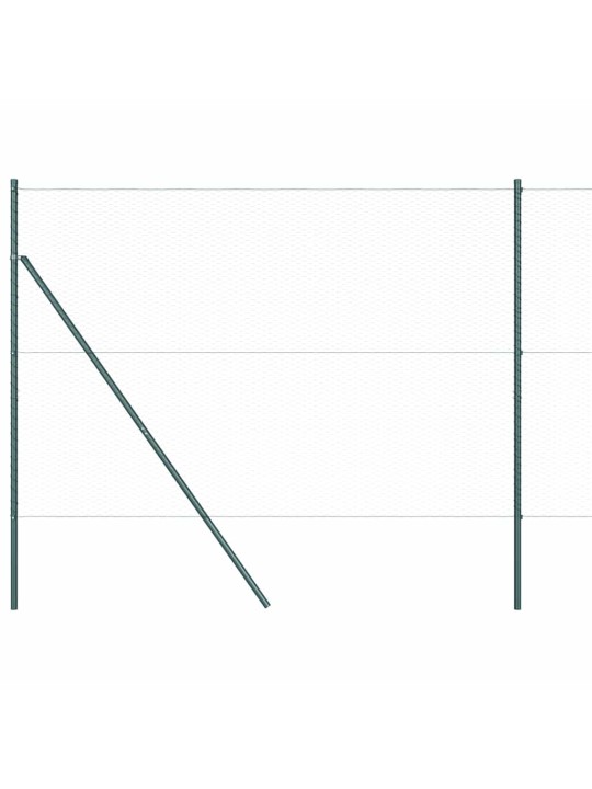 Žogs ar stabiem. zaļa 1.6 x 50 m pvc pārklāts tērauds