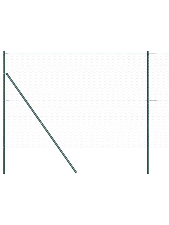 Žogs ar stabiem. zaļa 1.6 x 50 m pvc pārklāts tērauds