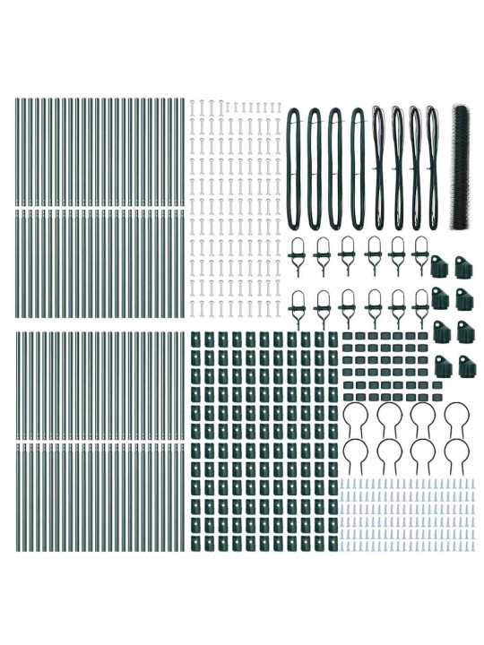 Žogs ar stabiem. zaļa 1 x 100 m pvc pārklāts tērauds
