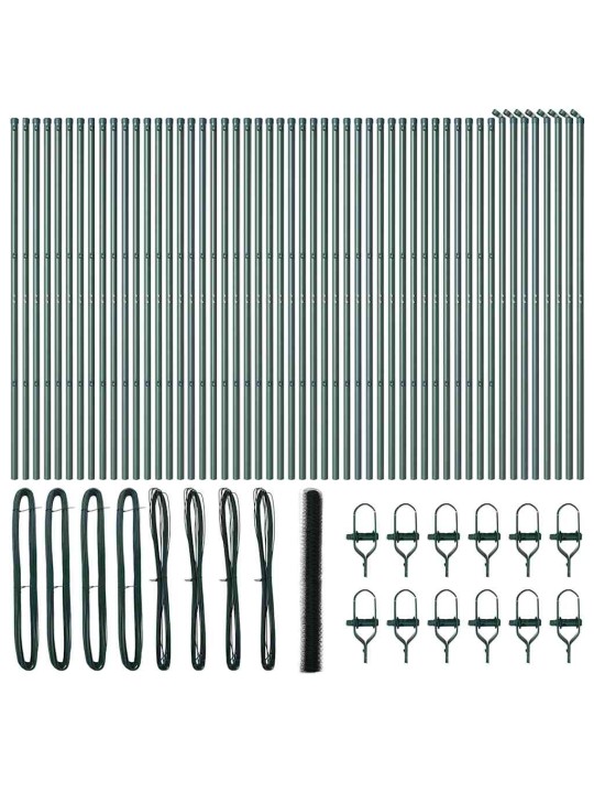 Žogs ar stabiem. zaļa 1.5 x 100 m pvc pārklāts tērauds