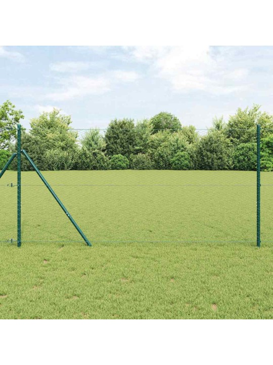Žogs ar stabiem. zaļa 1.6 x 100 m pvc pārklāts tērauds