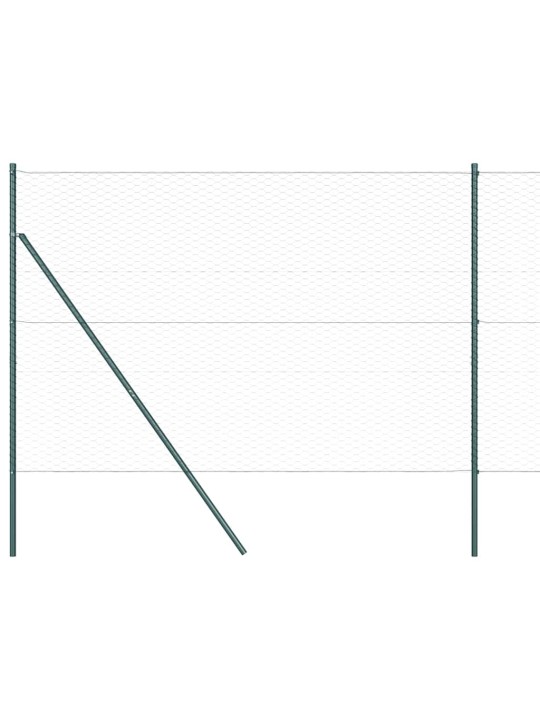 Žogs ar stabiem. zaļa 1.6 x 100 m pvc pārklāts tērauds