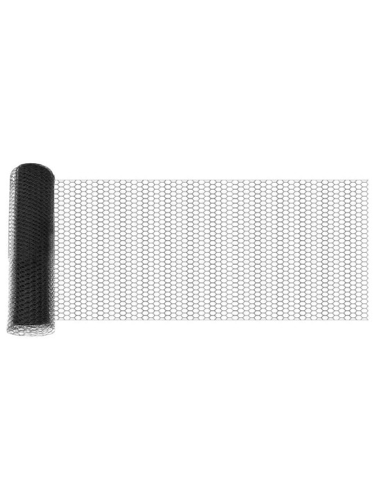 Žogs ar stabiem. pelēka 0.4 x 10 m pvc pārklāts tērauds