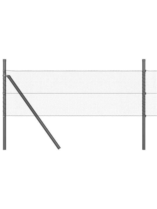 Žogs ar stabiem. pelēka 0.4 x 10 m pvc pārklāts tērauds