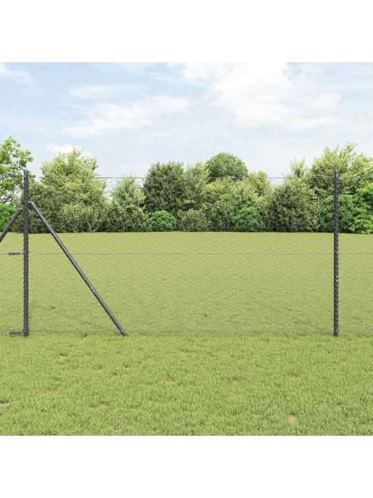 Žogs ar stabiem. pelēka 1.2 x 10 m pvc pārklāts tērauds