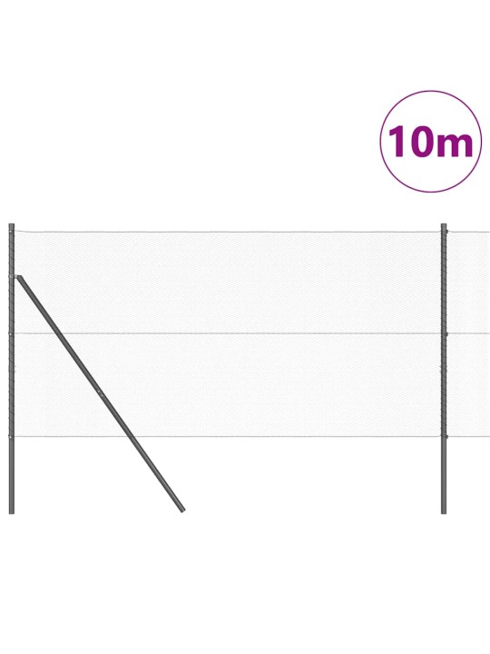 Žogs ar stabiem. pelēka 1.4 x 10 m pvc pārklāts tērauds