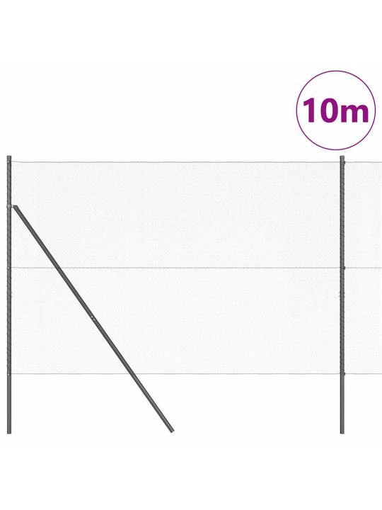 Žogs ar stabiem. pelēka 1.6 x 10 m pvc pārklāts tērauds