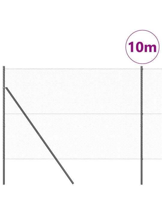 Žogs ar stabiem. pelēka 1.6 x 10 m pvc pārklāts tērauds