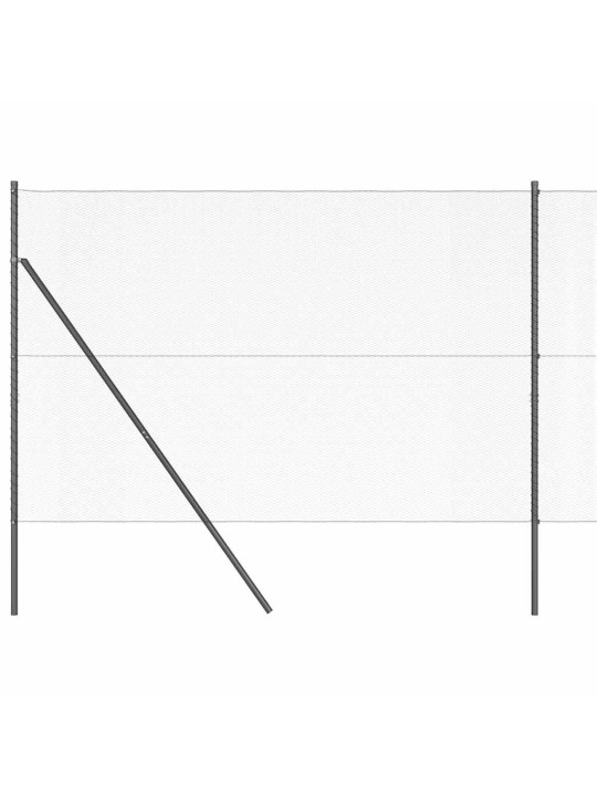Žogs ar stabiem. pelēka 1.6 x 25 m pvc pārklāts tērauds