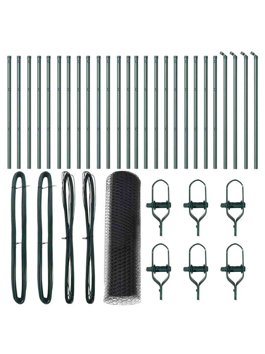 Žogs ar stabiem. pelēka 0.4 x 50 m pvc pārklāts tērauds