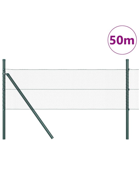 Žogs ar stabiem. pelēka 0.4 x 50 m pvc pārklāts tērauds