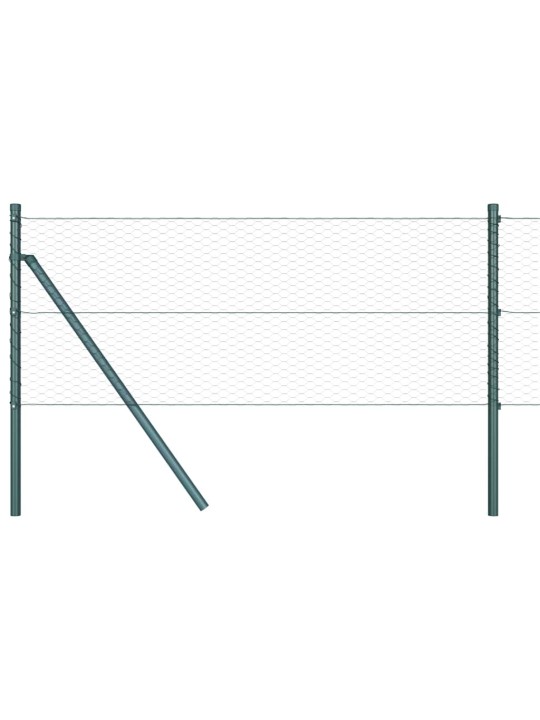 Žogs ar stabiem. pelēka 0.6 x 50 m pvc pārklāts tērauds