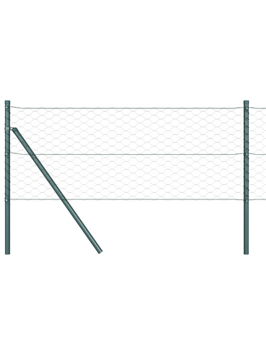 Žogs ar stabiem. pelēka 0.6 x 50 m pvc pārklāts tērauds