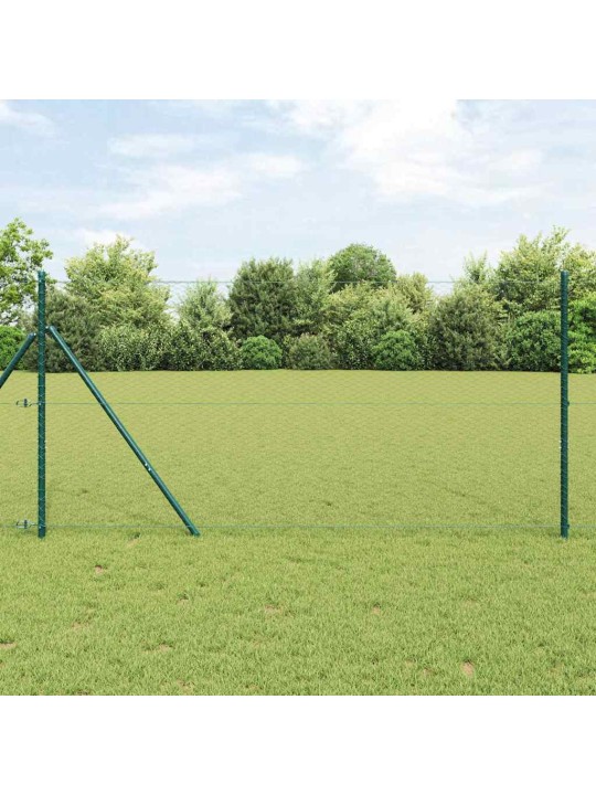 Žogs ar stabiem. pelēka 1 x 50 m pvc pārklāts tērauds