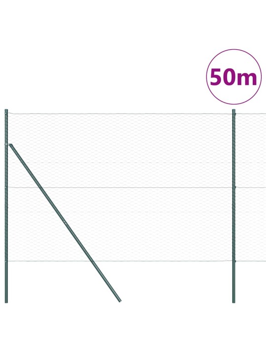 Žogs ar stabiem. pelēka 1.5 x 50 m pvc pārklāts tērauds