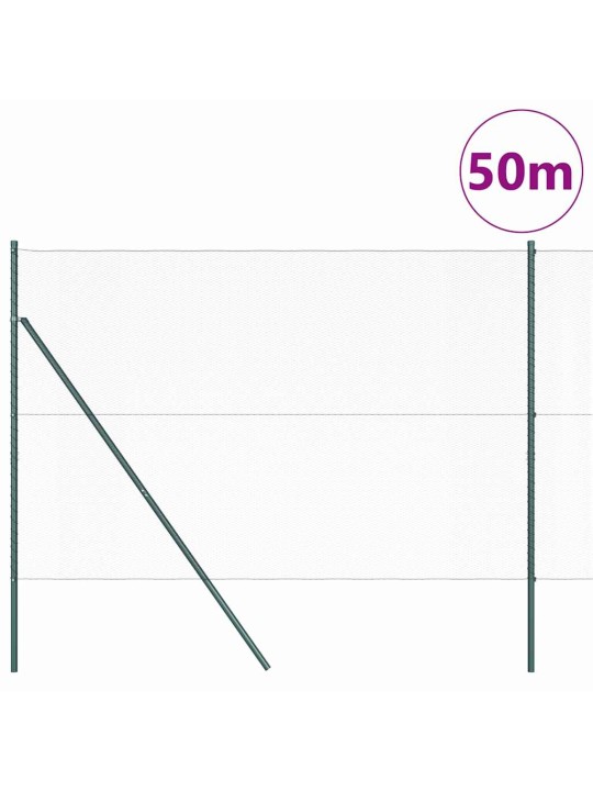 Žogs ar stabiem. pelēka 1.6 x 50 m pvc pārklāts tērauds