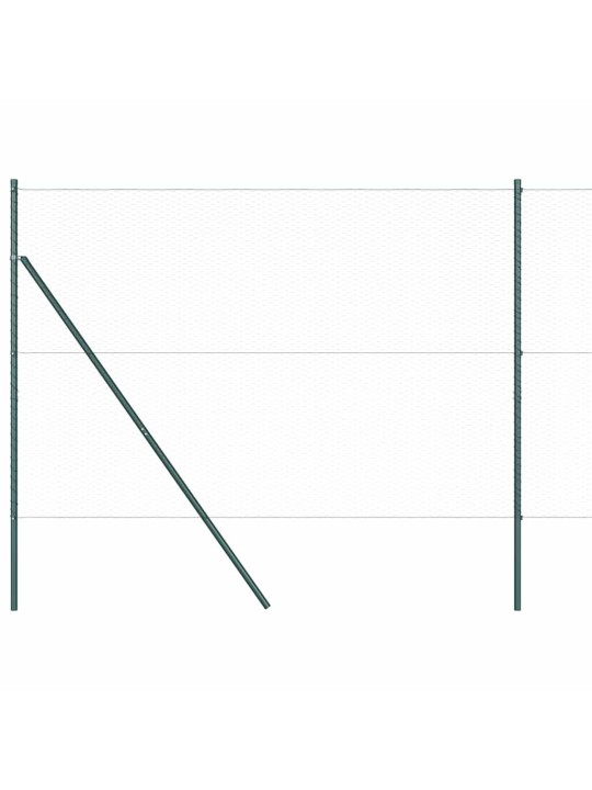 Žogs ar stabiem. pelēka 1.6 x 50 m pvc pārklāts tērauds