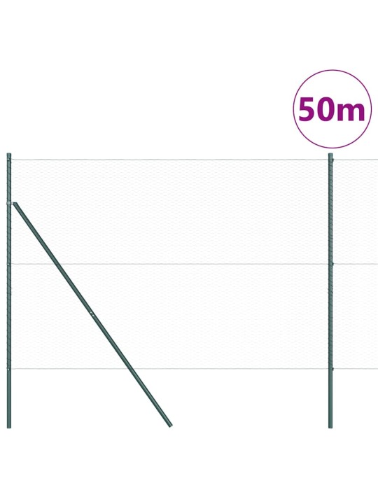 Žogs ar stabiem. pelēka 1.6 x 50 m pvc pārklāts tērauds