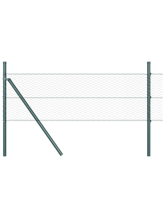 Žogs ar stabiem. pelēka 0.4 x 100 m pvc pārklāts tērauds
