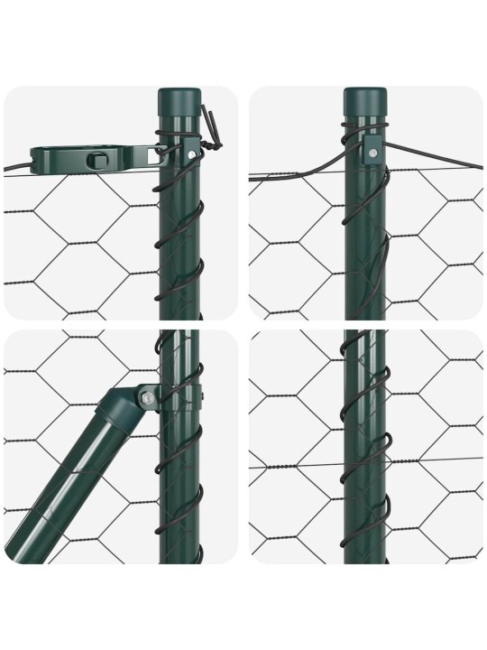 Žogs ar stabiem. pelēka 0.4 x 100 m pvc pārklāts tērauds