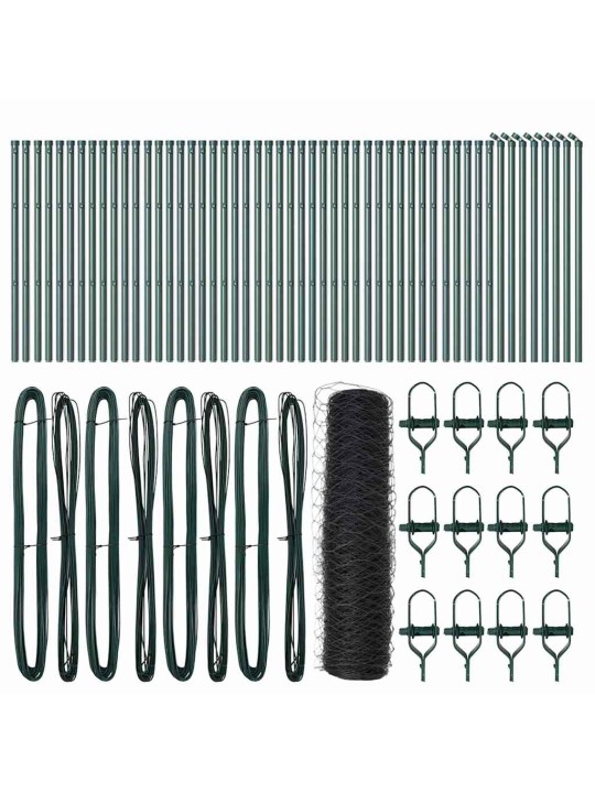 Žogs ar stabiem. pelēka 0.5 x 100 m pvc pārklāts tērauds